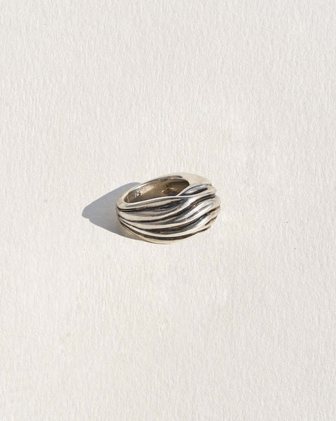 silver mushroom gills ring