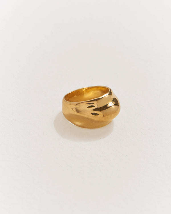 gold plate dome ring