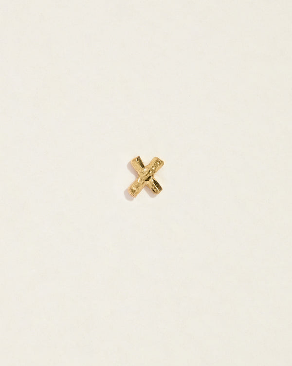 initial letter x stud earring