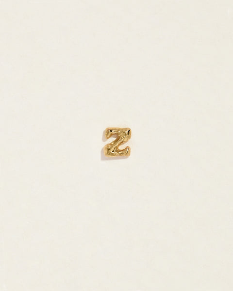 initial letter z stud earring