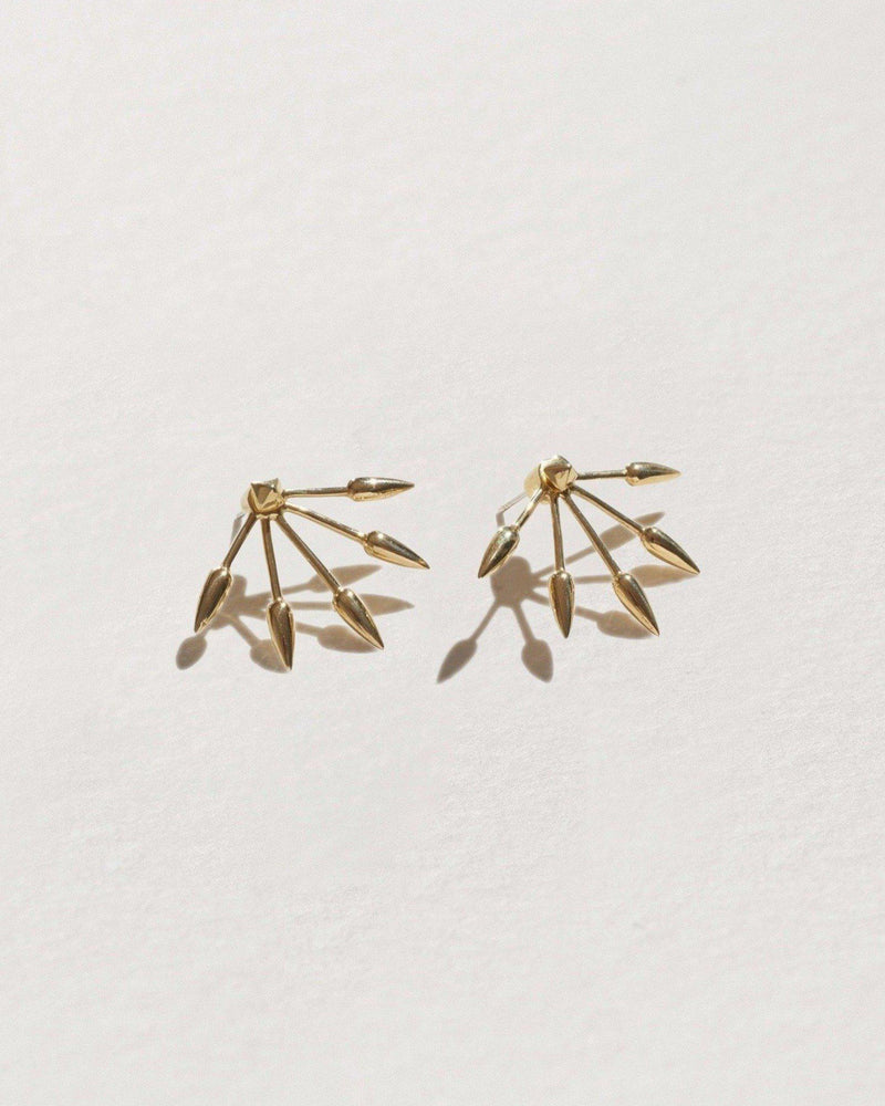 five spike earrings