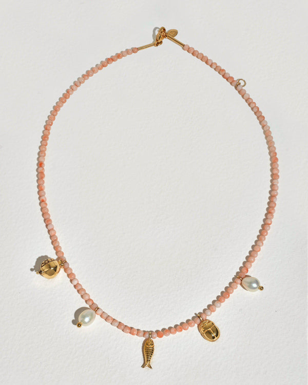 pink opal journey necklace