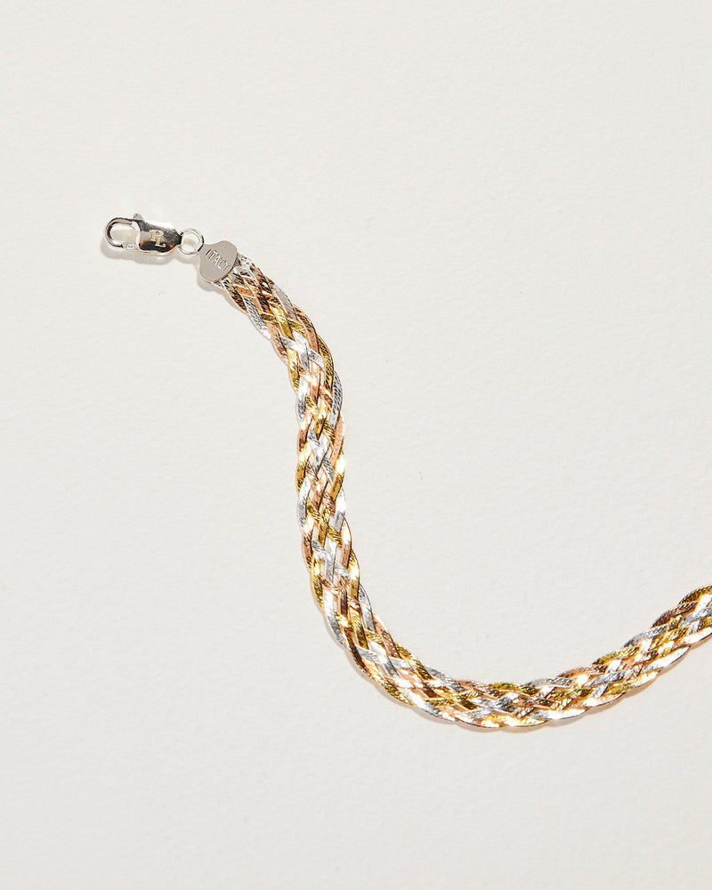 Braided Tricolor Herringbone Thick Chain by Pamela Love – Necklaces in #product_material# (#product_color#).