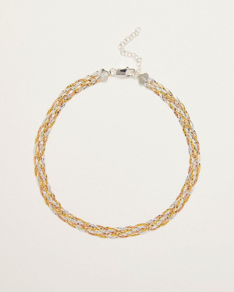 Braided Tricolor Herringbone Thick Chain by Pamela Love – Necklaces in #product_material# (#product_color#).