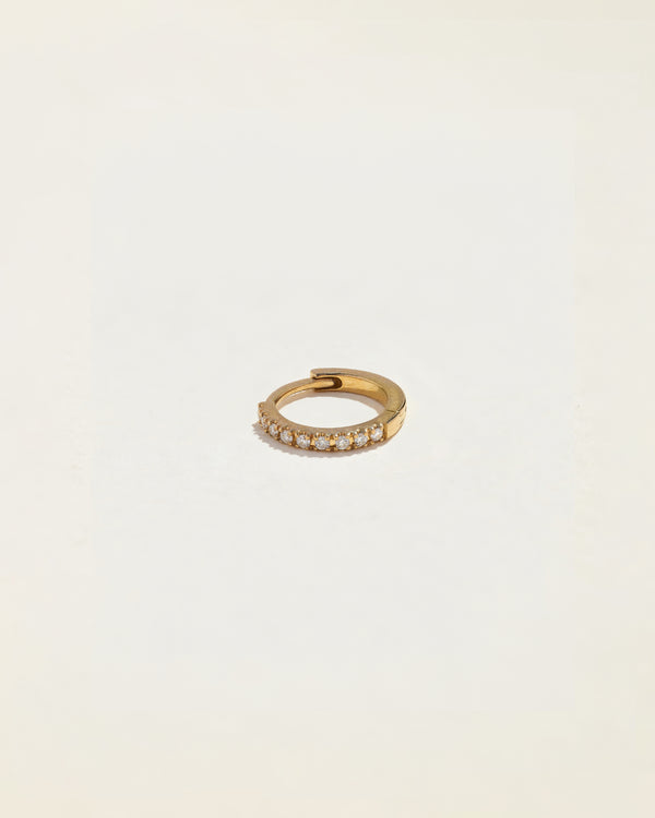 6mm Pavé Huggie by Pamela Love – Piercing in #product_material# (#product_color#).