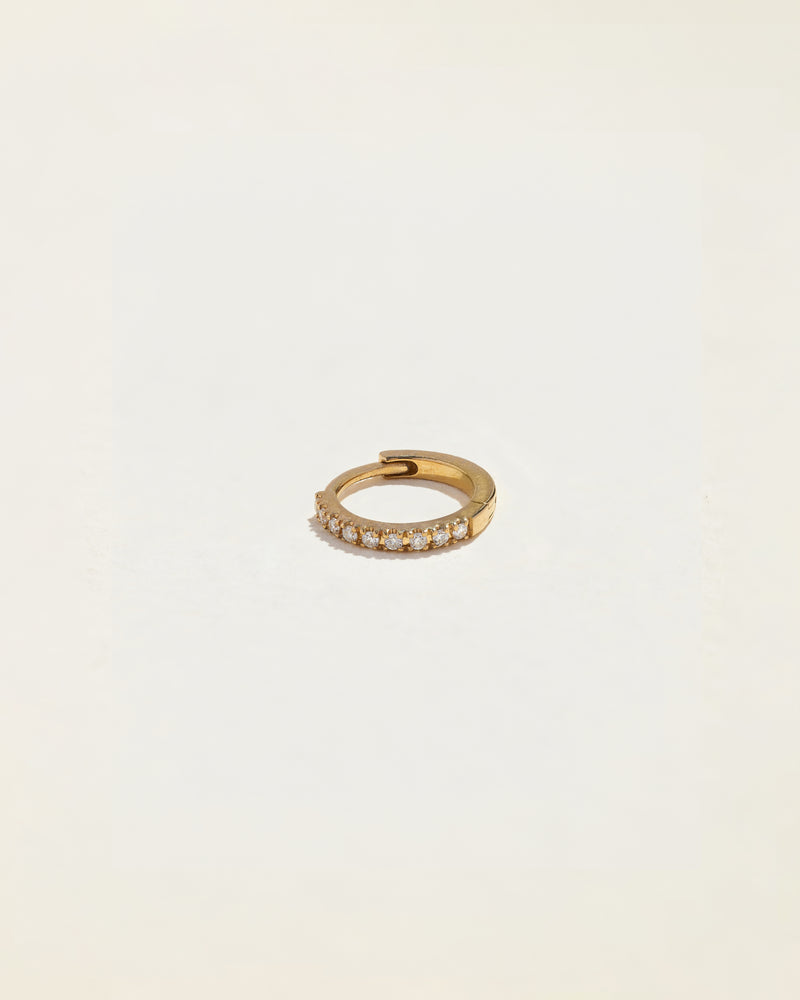 6mm Pavé Huggie by Pamela Love – Piercing in #product_material# (#product_color#).
