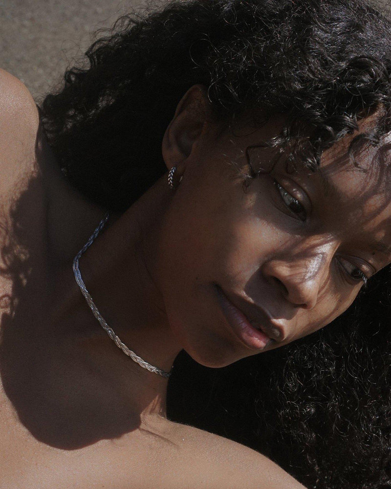 Braided Herringbone Thin Chain by Pamela Love – Necklaces in #product_material# (#product_color#).