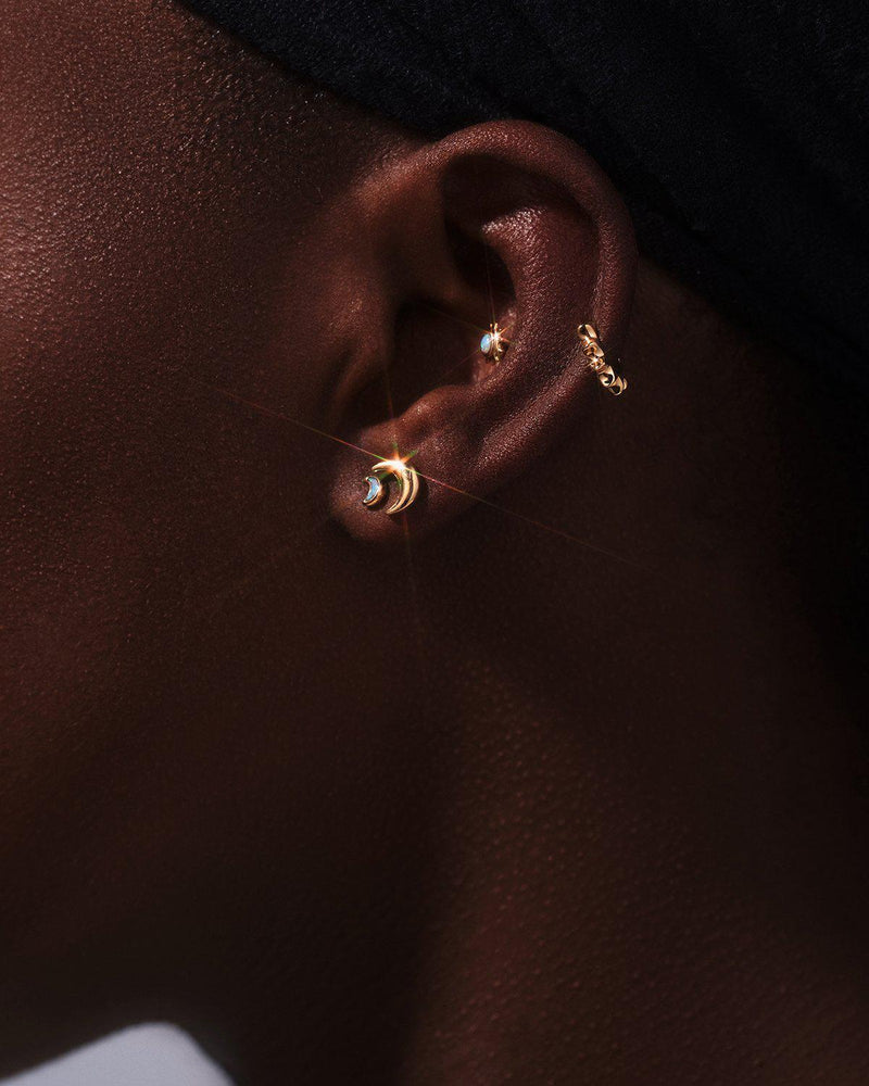Celestial Moon Stud by Pamela Love – Piercing in #product_material# (#product_color#).