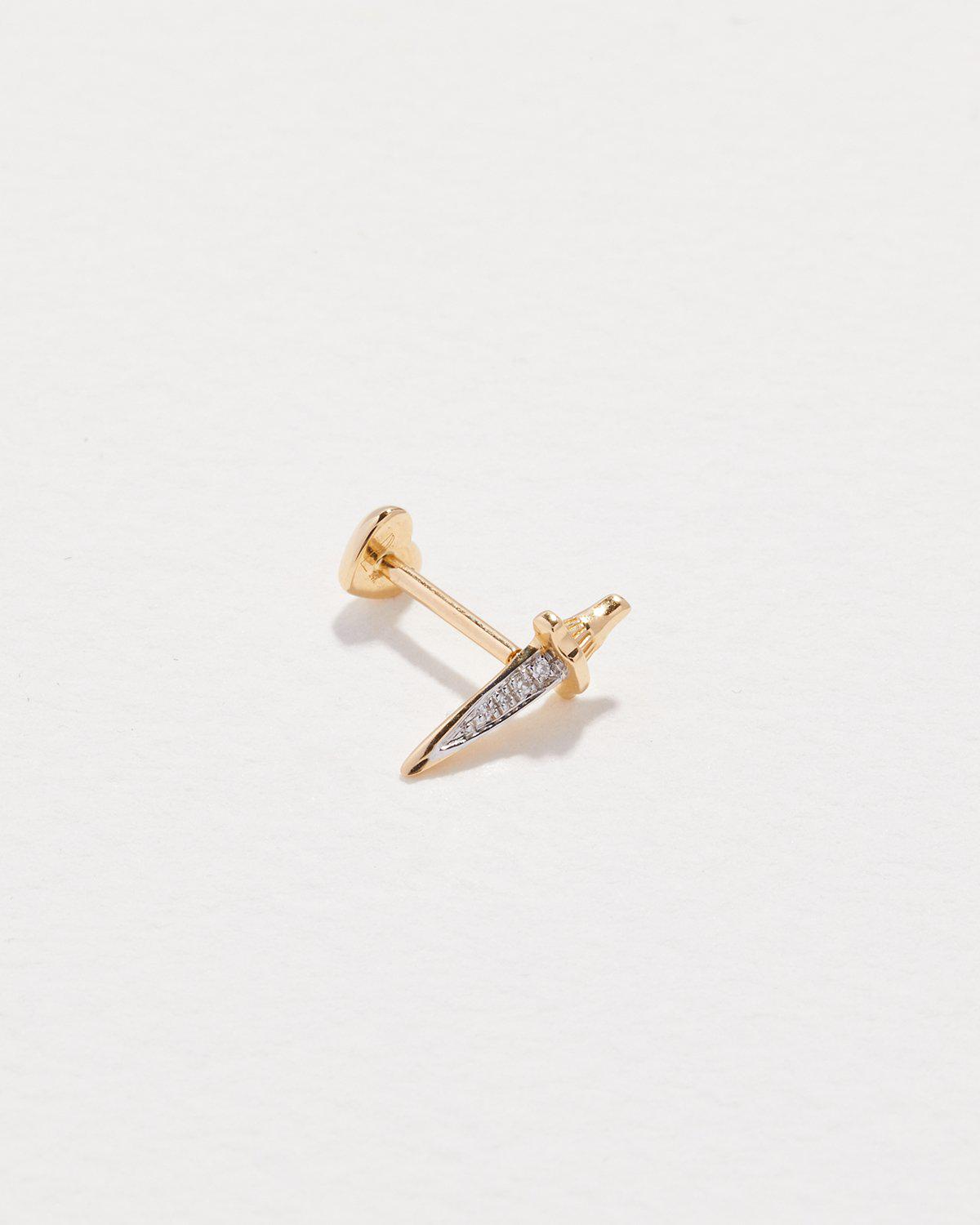 Dagger Stud - Gold Dagger Piercing - Pamela Love