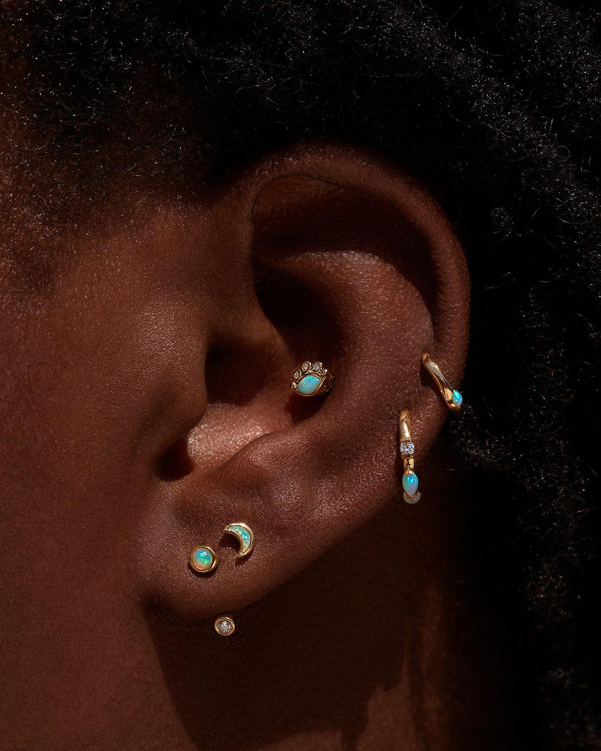 アクセサリー CARINA PIERCE Gravitation Hook - Opal Hook Piercing - Pamela Love