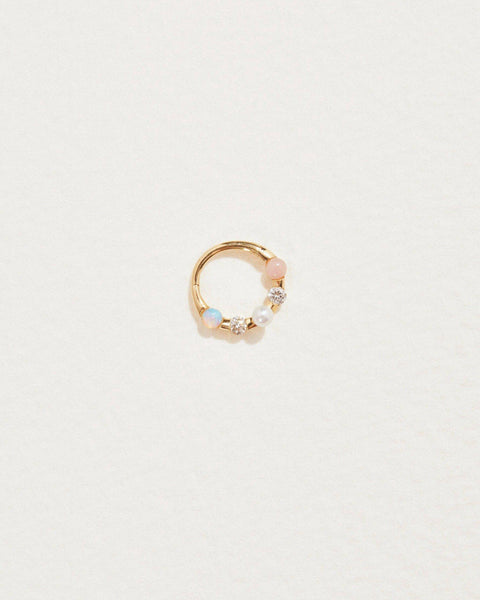 6mm Multi Stone Clicker by Pamela Love – Piercing in #product_material# (#product_color#). multi-stone-clicker