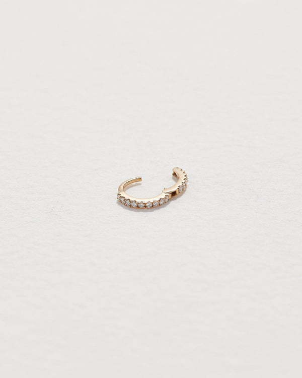 Tiny Full Pavé Huggie by Pamela Love – Piercing in #product_material# (#product_color#).