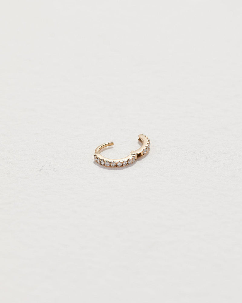 Tiny Full Pavé Huggie by Pamela Love – Piercing in #product_material# (#product_color#).