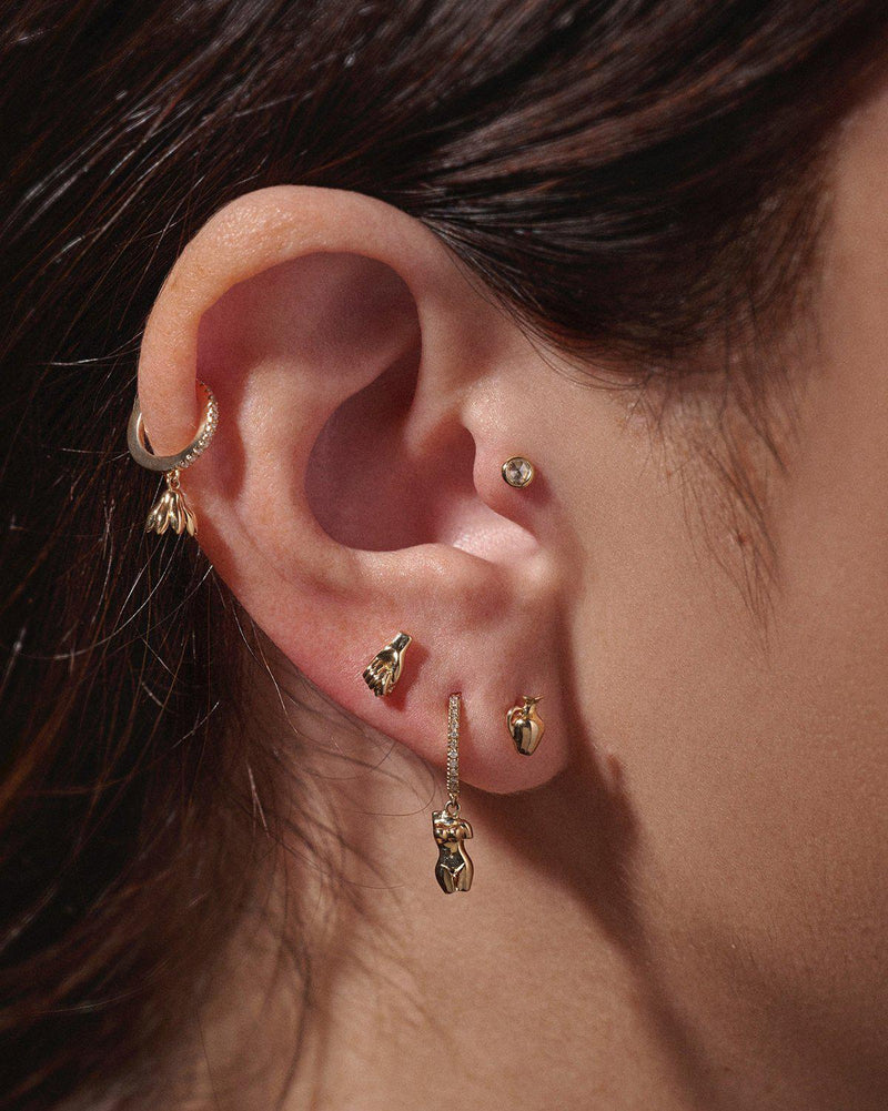 gold ear piercings by pamela love