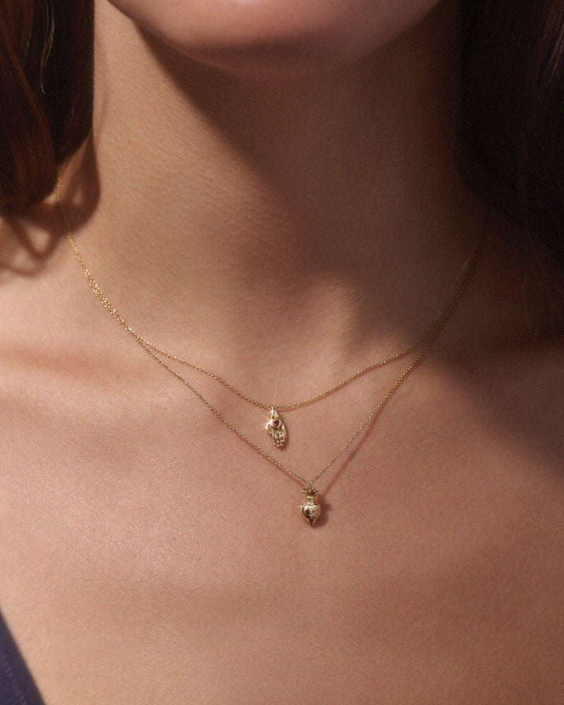 Heart Necklace with Thick Chain – Gazza Ladra Fine Jewelry